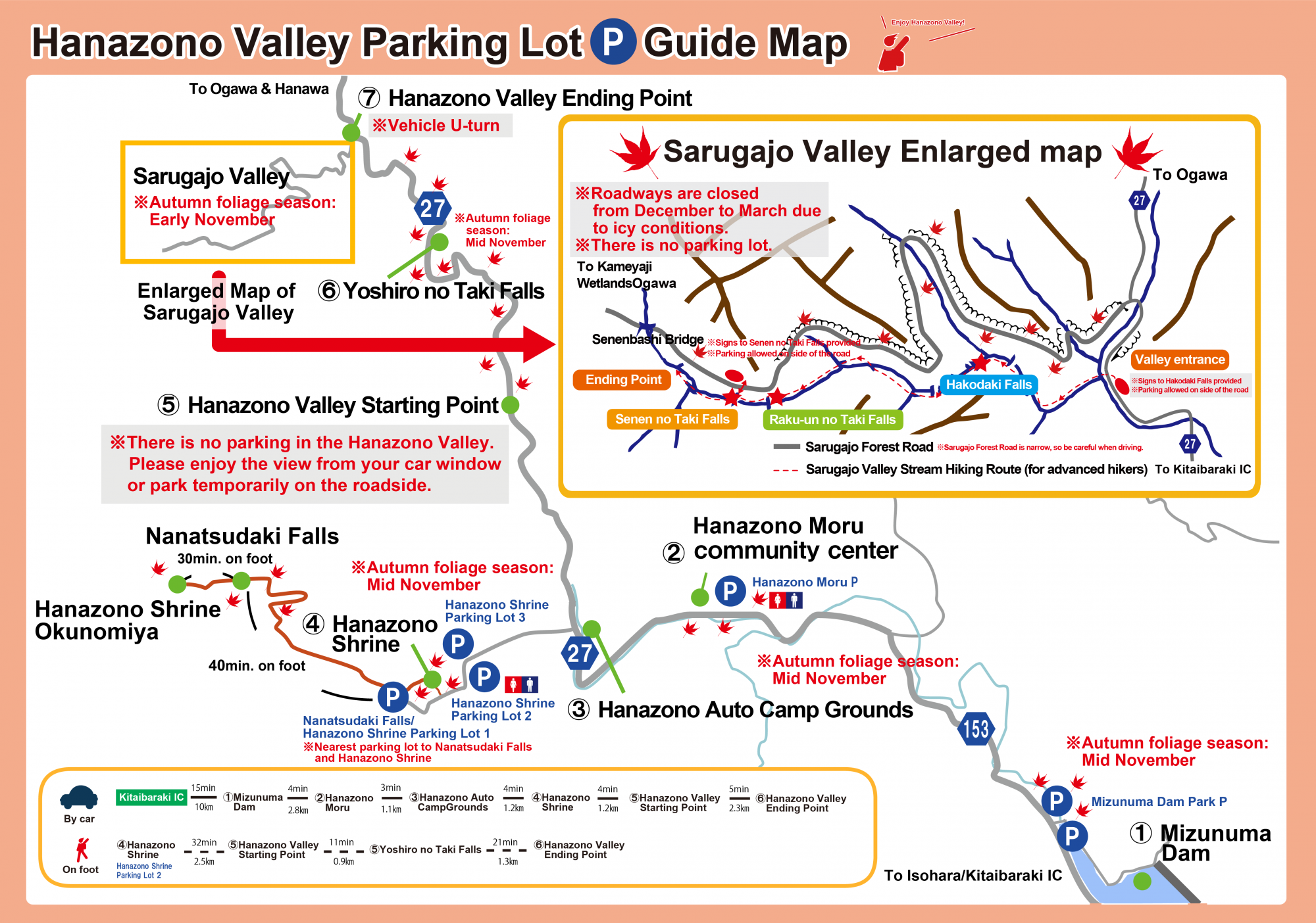 『Hanazono Valley Parking Lot Guide Map』の画像